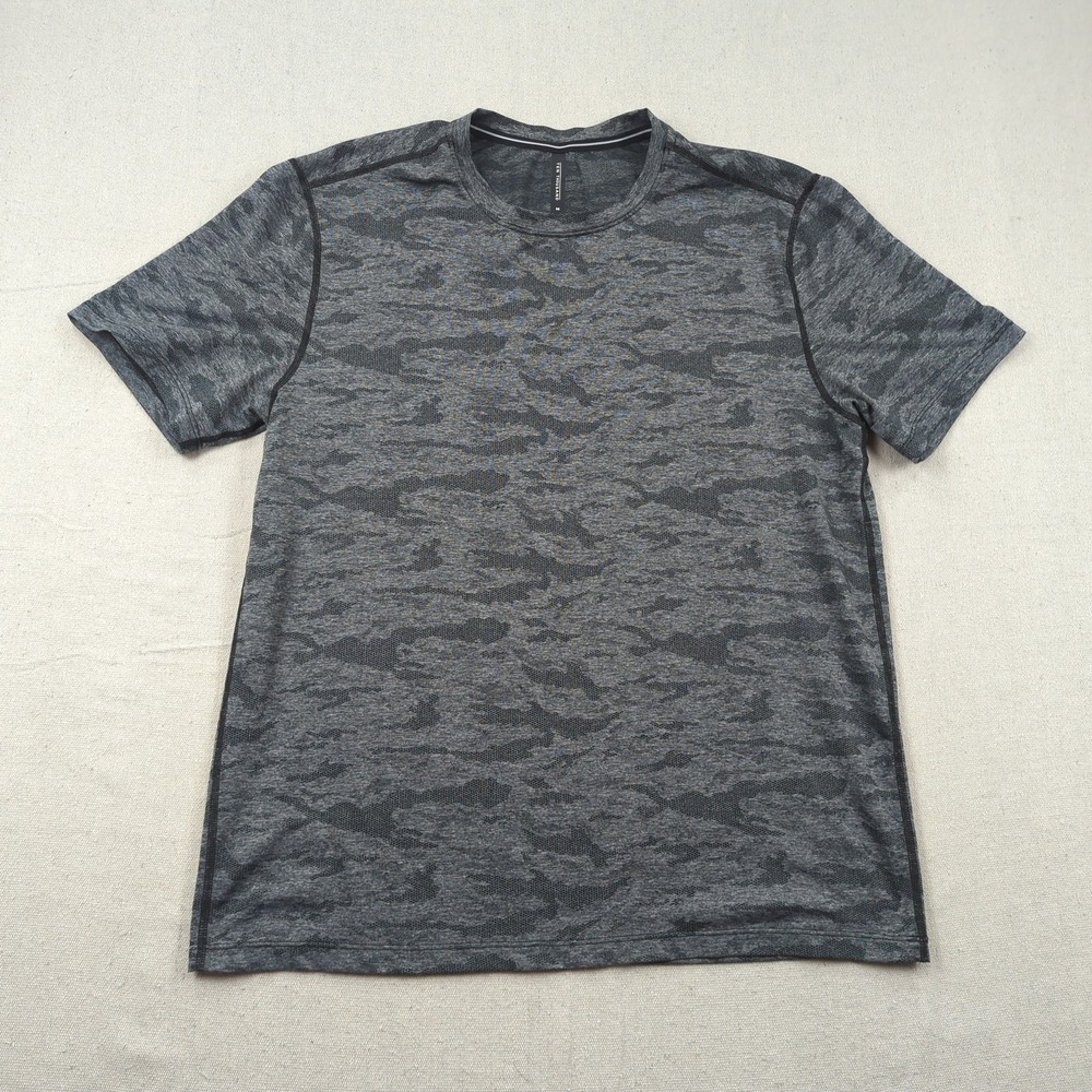 Ten Thousand Shirt Mens Medium Gray Lightweight Camo Performance Gym Training
